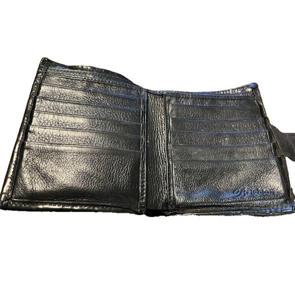 Vntg? Brighton Women's Basketweave Black Leather Credit Card/Money/Coin Wallet - Picture 3 of 5